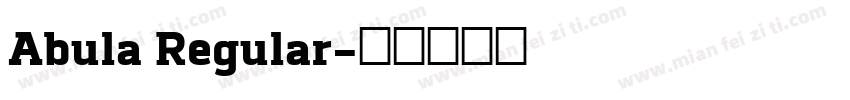 Abula Regular字体转换